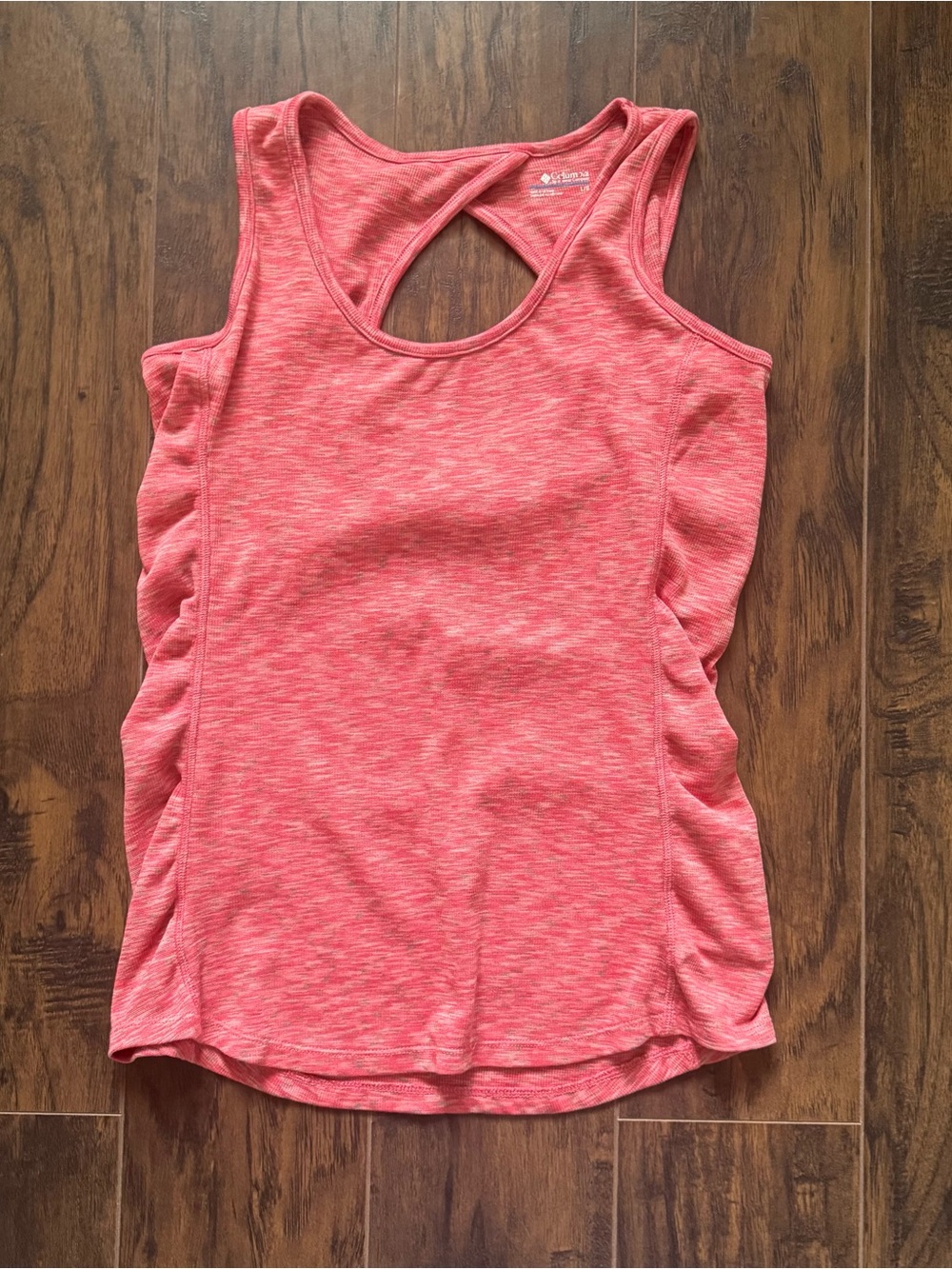 Columbia Large Pink Space Dye Athletic Tank Top